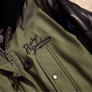 Harley-Davidson Olive and Black Bomber Jacket